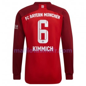 Maillot de Foot FC Bayern Munich Joshua Kimmich 6 Domicile 2021-22 Manches Longues